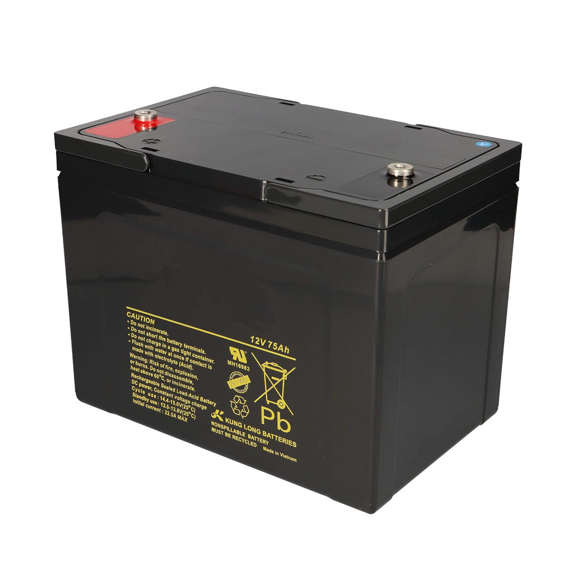 Batteria 12V 75Ah ciclica AGM deep cycle per Scooter elettrico