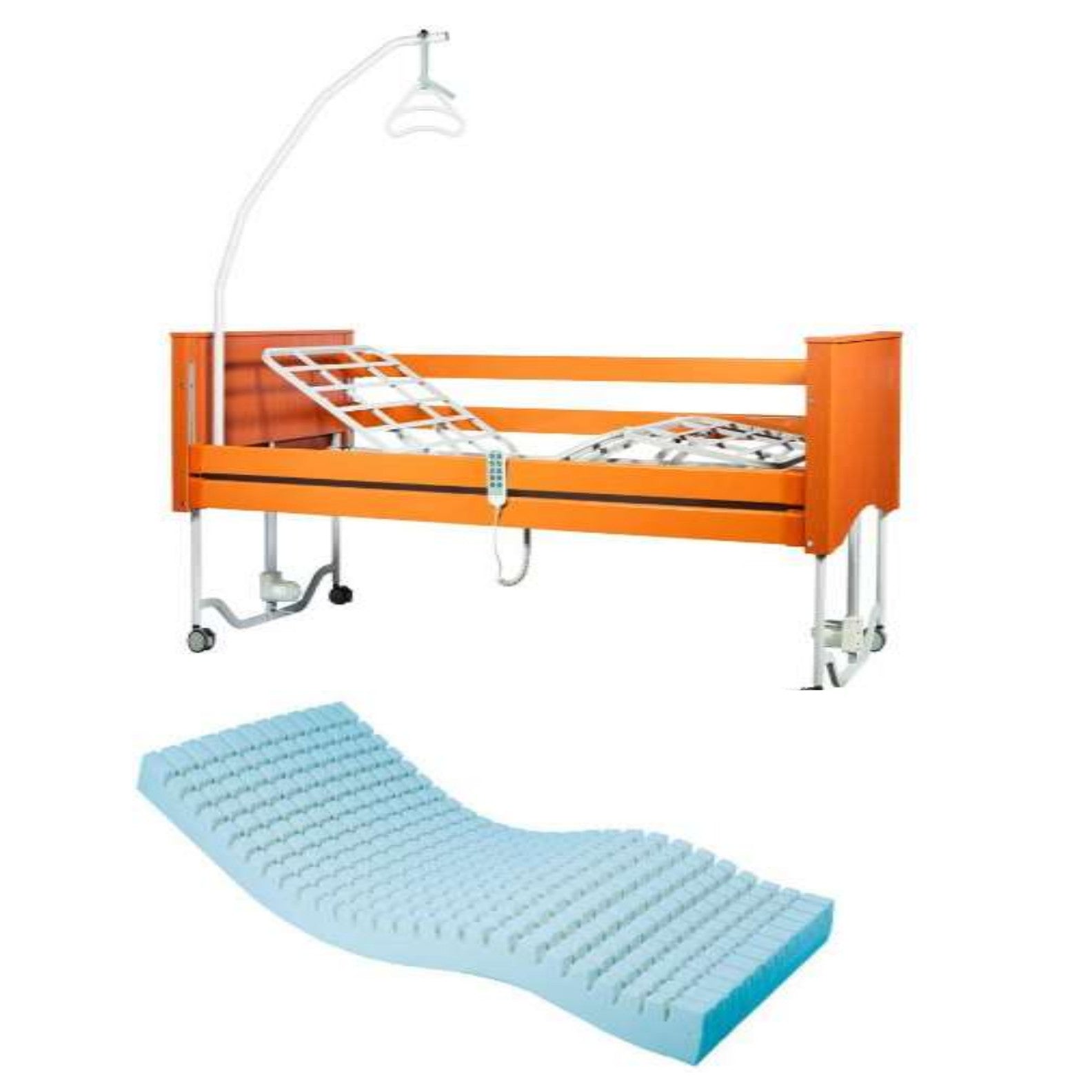 Letto elettrico in legno ad altezza variabile Tami con Materasso