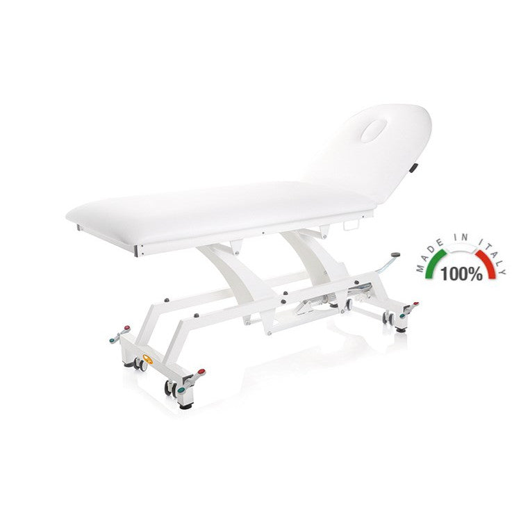 Lettino per visita medica Idraulico piano da 68 cm con ruote Made in Italy Lytus
