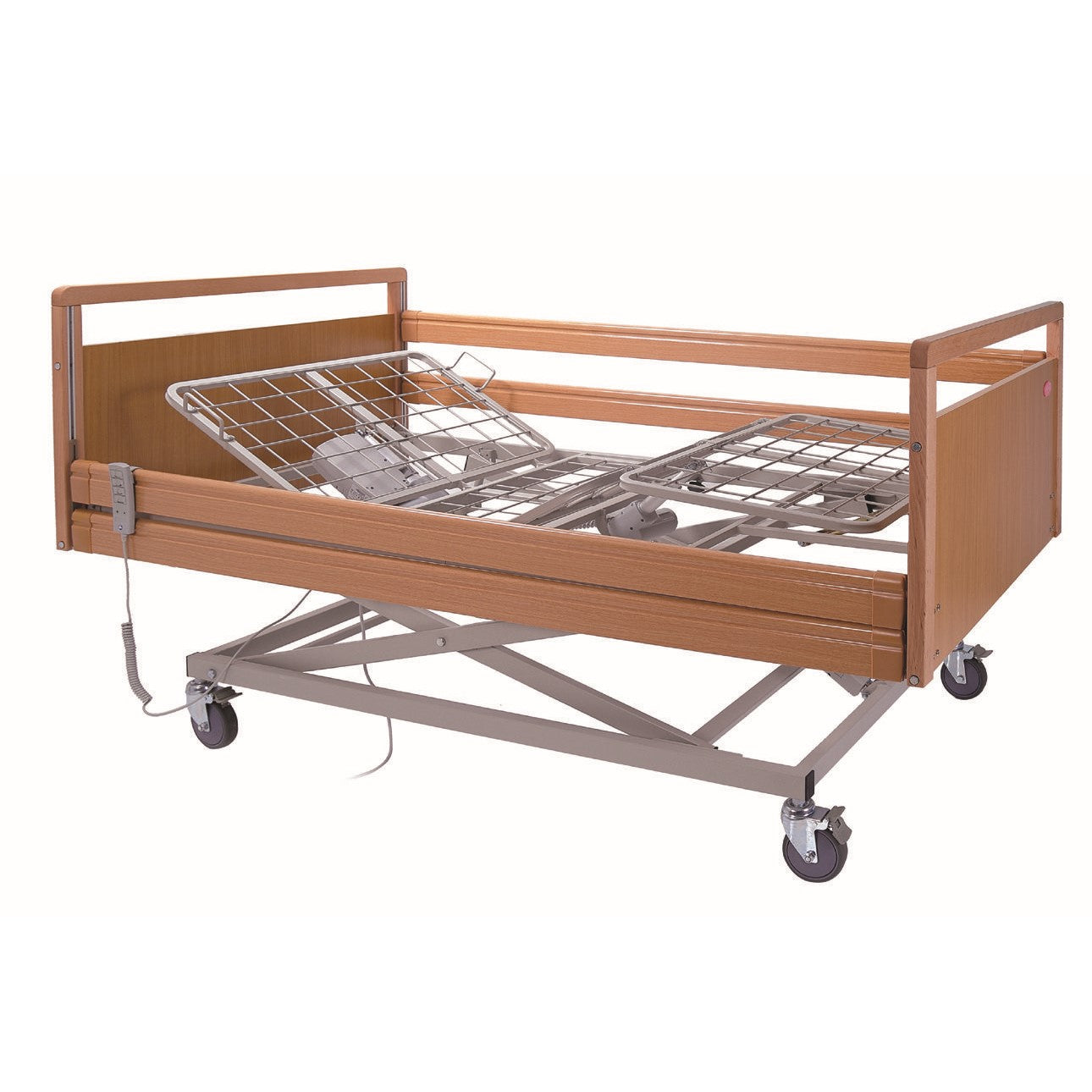 Letto degenza a 3 snodi con rete in acciaio elettrico GERBERA