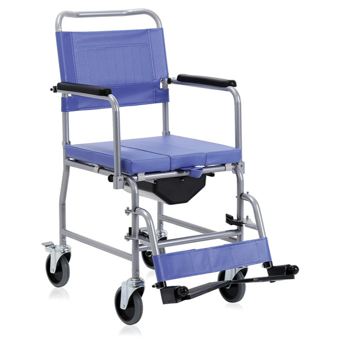Sedia comoda in acciaio per anziani 4 ruote piroettanti Komoda