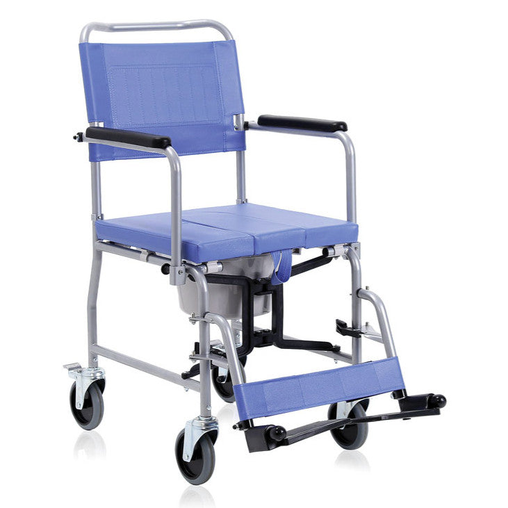 Sedia comoda wc pieghevole in acciaio 4 ruote piroettanti Komoda 1